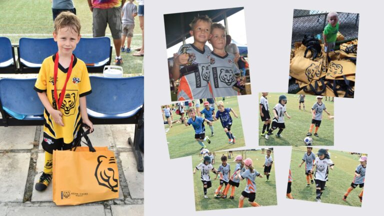 asian tigers singapore supports anza soccer game