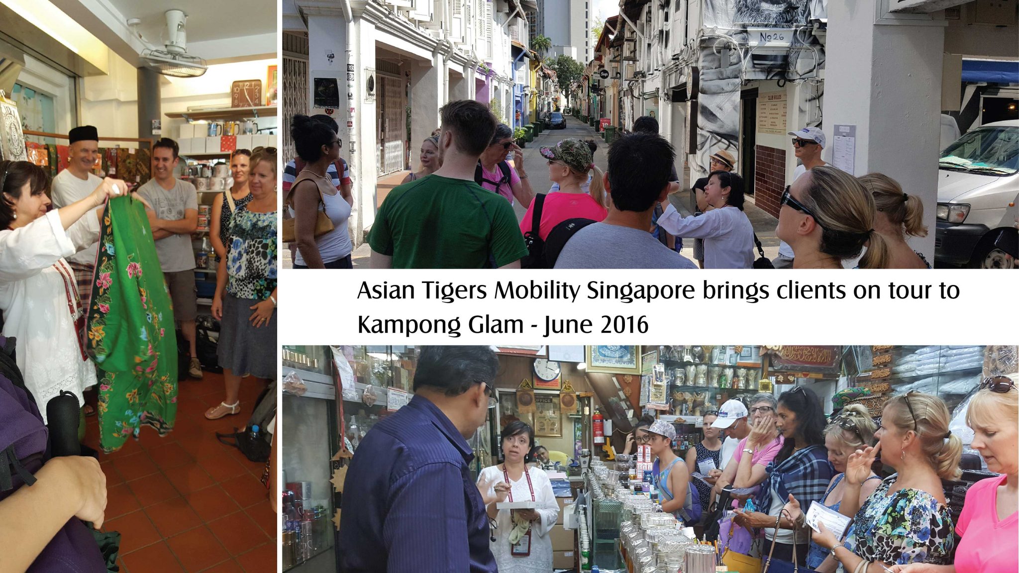 Clients in Singapore enjoy a ‘Sultans of Spice’ walking tour in Kampong Glam